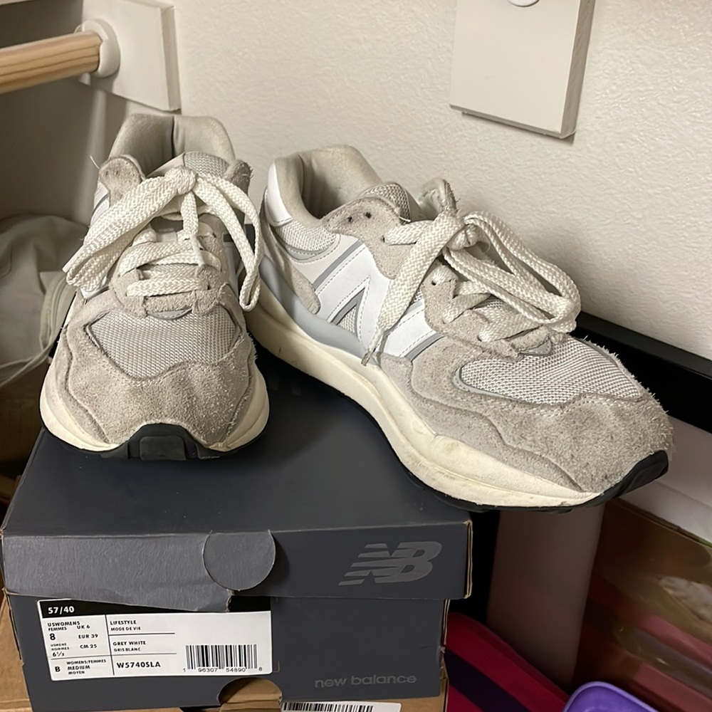 New Balance Gray and White Women's Sneakers
